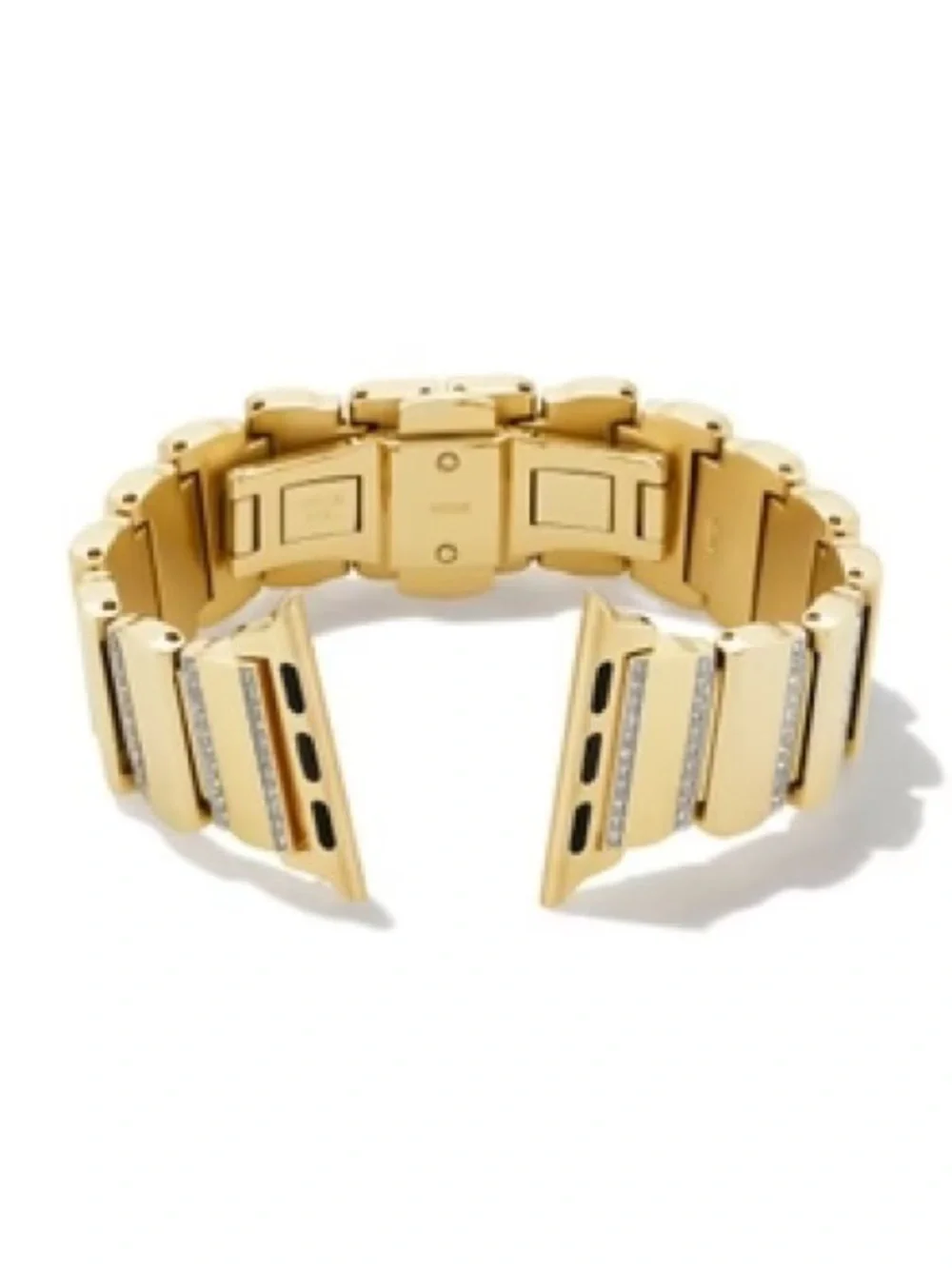 Kendra Scott Crystal Gold Leanor Smart Watch band with Metal Link Bracelet